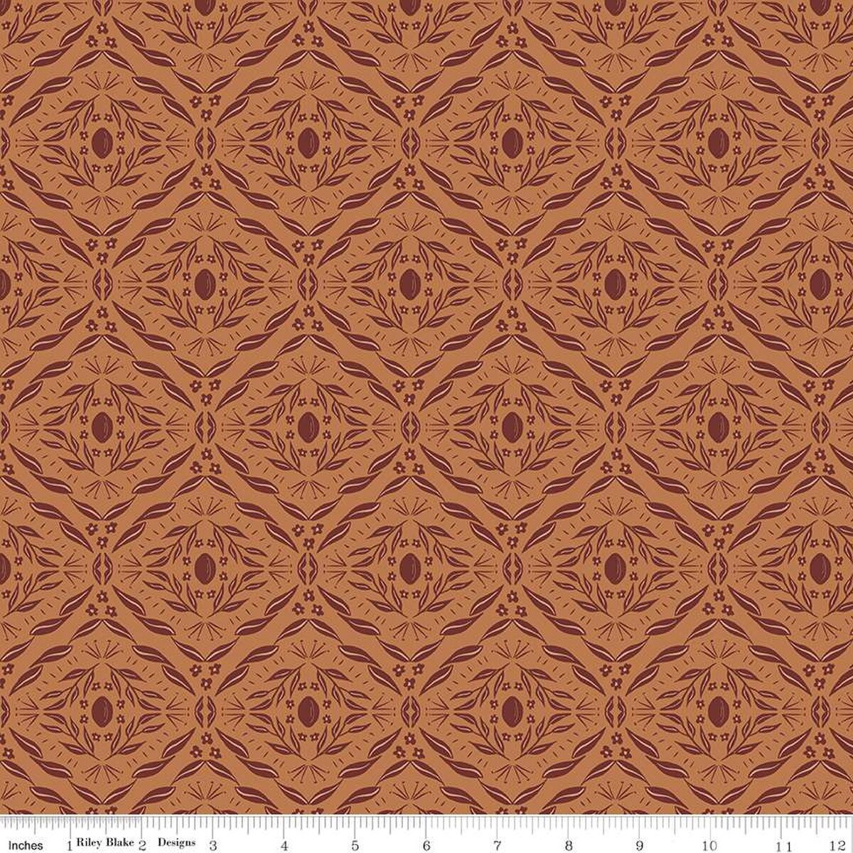 Riley Blake | Olive Grove Damask Terracotta