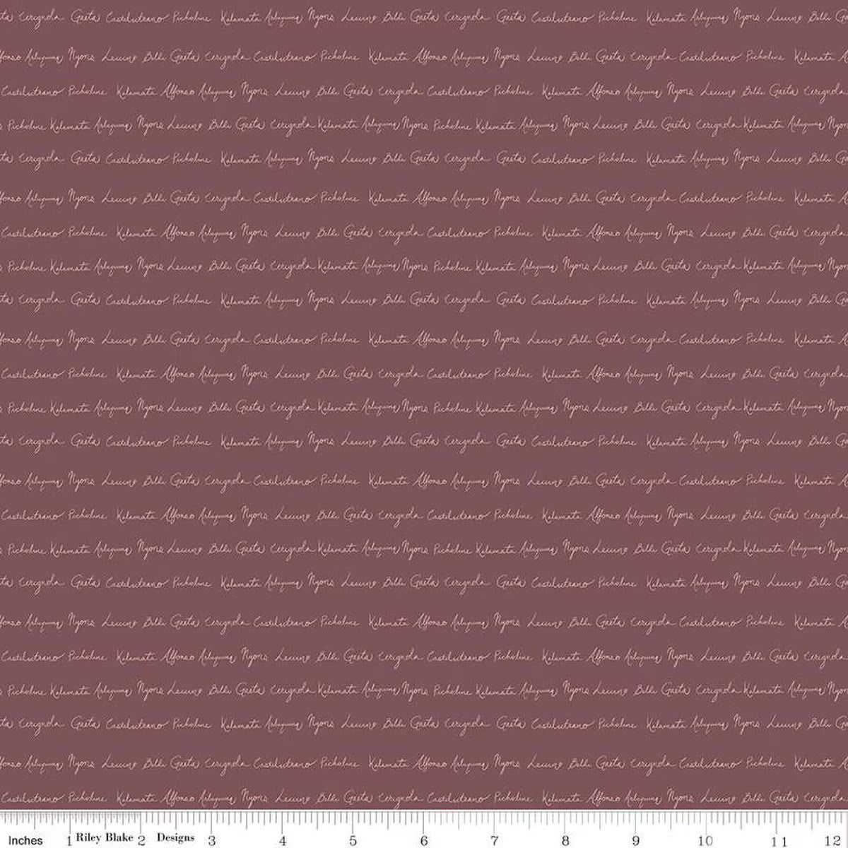 Riley Blake | Olive Grove Script Plum