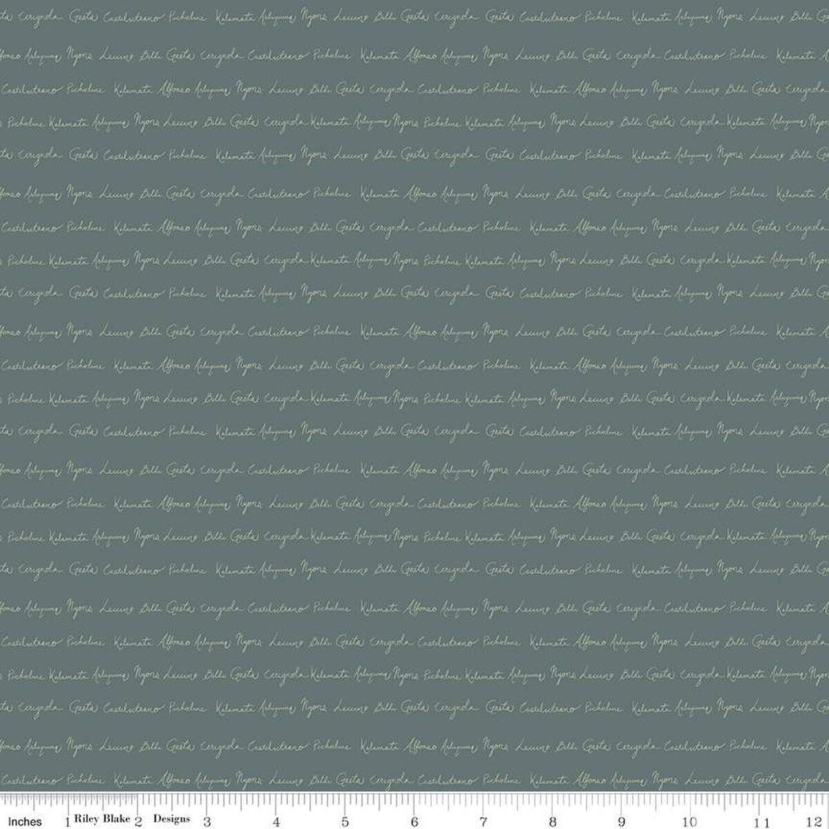 Riley Blake | Olive Grove Script Teal