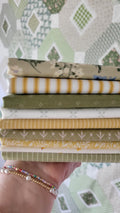 9 Quilters Fat Quarter Bundle / Butter and Sage